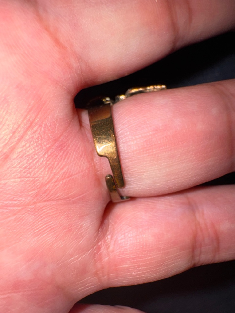 Vintage💫 Bold Orange Stone Statement Adjustable Ring - One Size - Picture 6 of 13